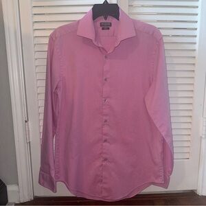 Van Heusen flex collar slim fit mens dress shirt pink/salmon 15.5 32/33